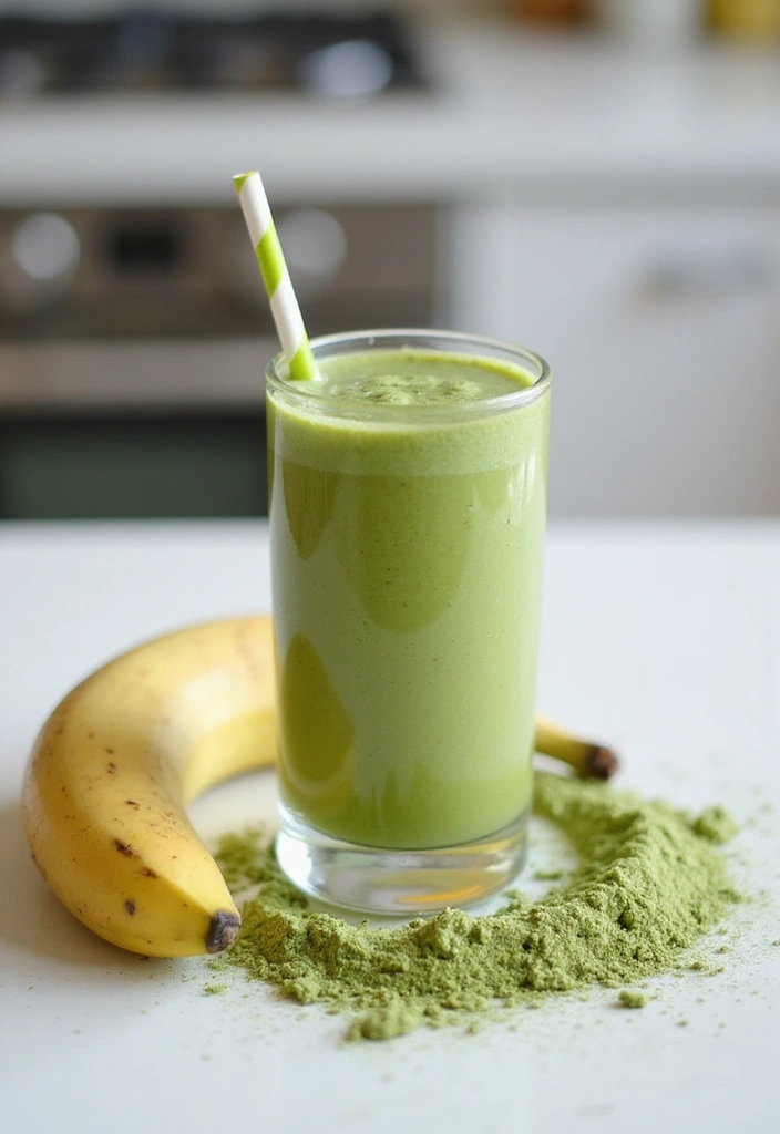 25 Liquid Diet Smoothie Recipes for Recovery and Detox 42 25 Liquid Diet Smoothie Recipes for Recovery and Detox - 8. Matcha Energy Smoothie