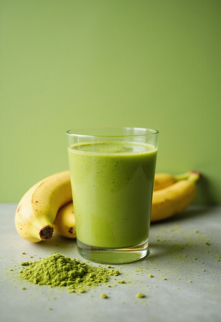 25 Protein Smoothie Recipes for Kids That Are Delicious and Nutritious 78 25 Protein Smoothie Recipes for Kids That Are Delicious and Nutritious - 12. Matcha Banana Smoothie