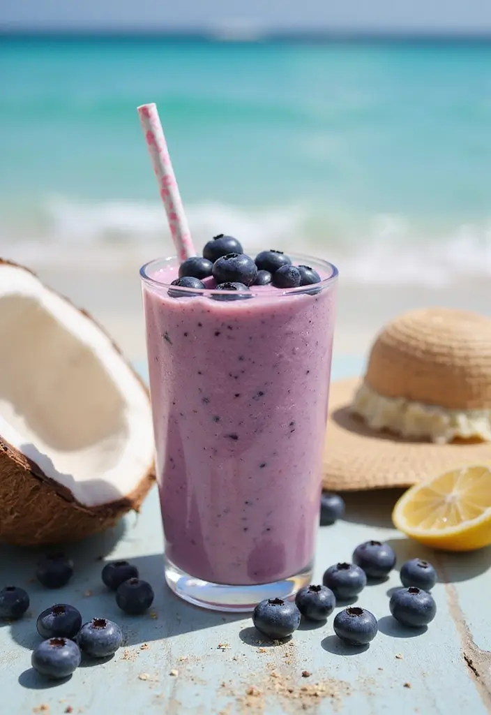 25 Protein Smoothie Recipes for Kids That Are Delicious and Nutritious 130 25 Protein Smoothie Recipes for Kids That Are Delicious and Nutritious - 20. Coconut Blueberry Smoothie
