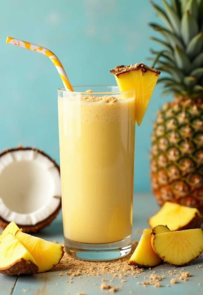 25 Protein Smoothie Recipes for Kids That Are Delicious and Nutritious 154 25 Protein Smoothie Recipes for Kids That Are Delicious and Nutritious - 24. Pina Colada Smoothie