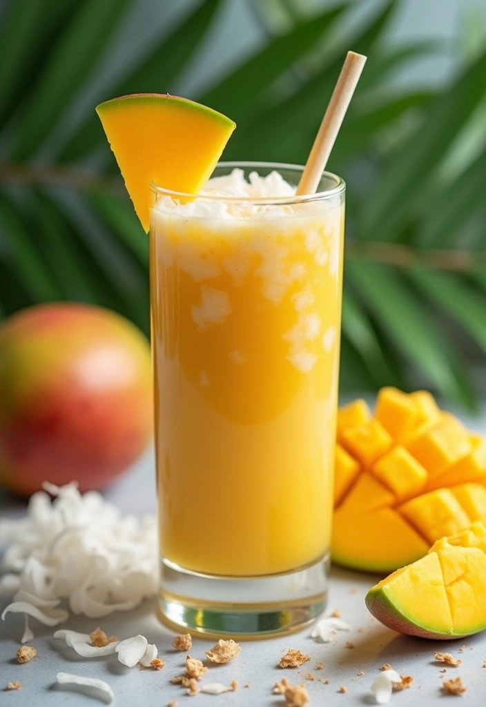 25 Protein Smoothie Recipes for Kids That Are Delicious and Nutritious 36 25 Protein Smoothie Recipes for Kids That Are Delicious and Nutritious - 6. Mango Coconut Smoothie
