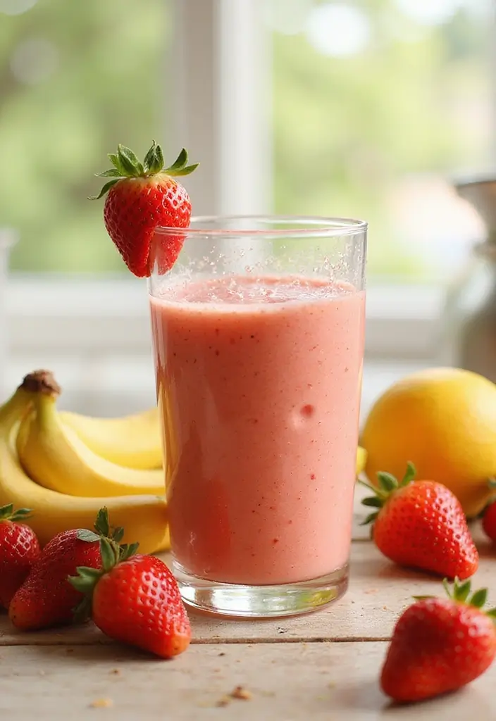 25 Protein Smoothie Recipes for Kids That Are Delicious and Nutritious 50 25 Protein Smoothie Recipes for Kids That Are Delicious and Nutritious - 8. Strawberry Banana Smoothie
