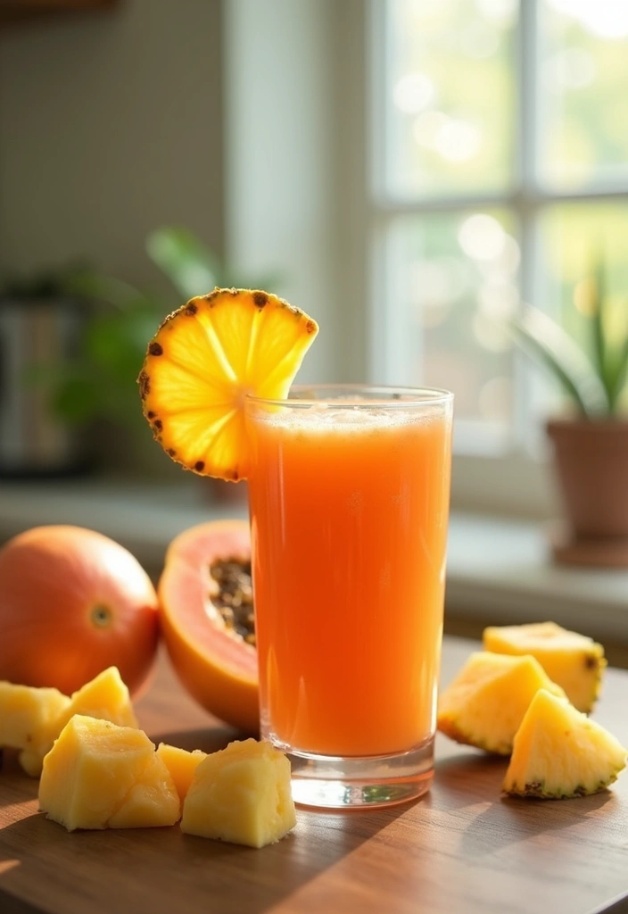 25 Smoothie Recipes for Hormone Balance and Overall Wellness 92 25 Smoothie Recipes for Hormone Balance and Overall Wellness - 14. Papaya Pineapple Smoothie