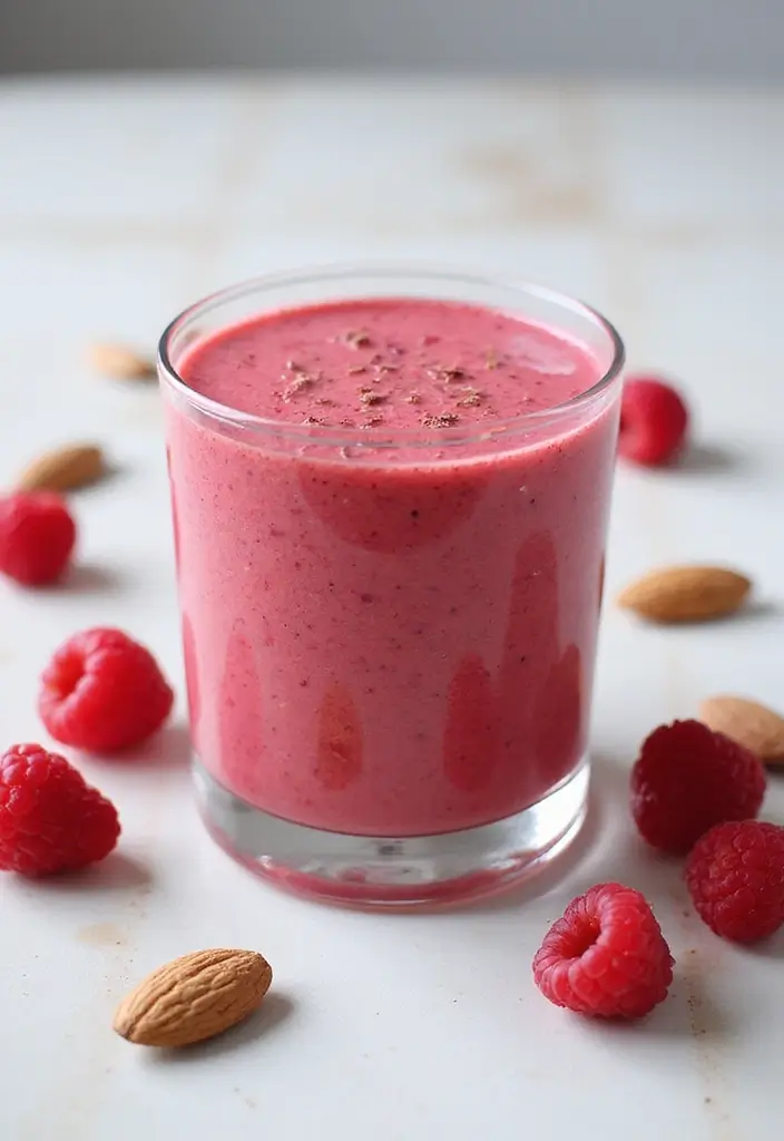 25 Smoothie Recipes for Hormone Balance and Overall Wellness 135 25 Smoothie Recipes for Hormone Balance and Overall Wellness - 21. Raspberry Almond Smoothie
