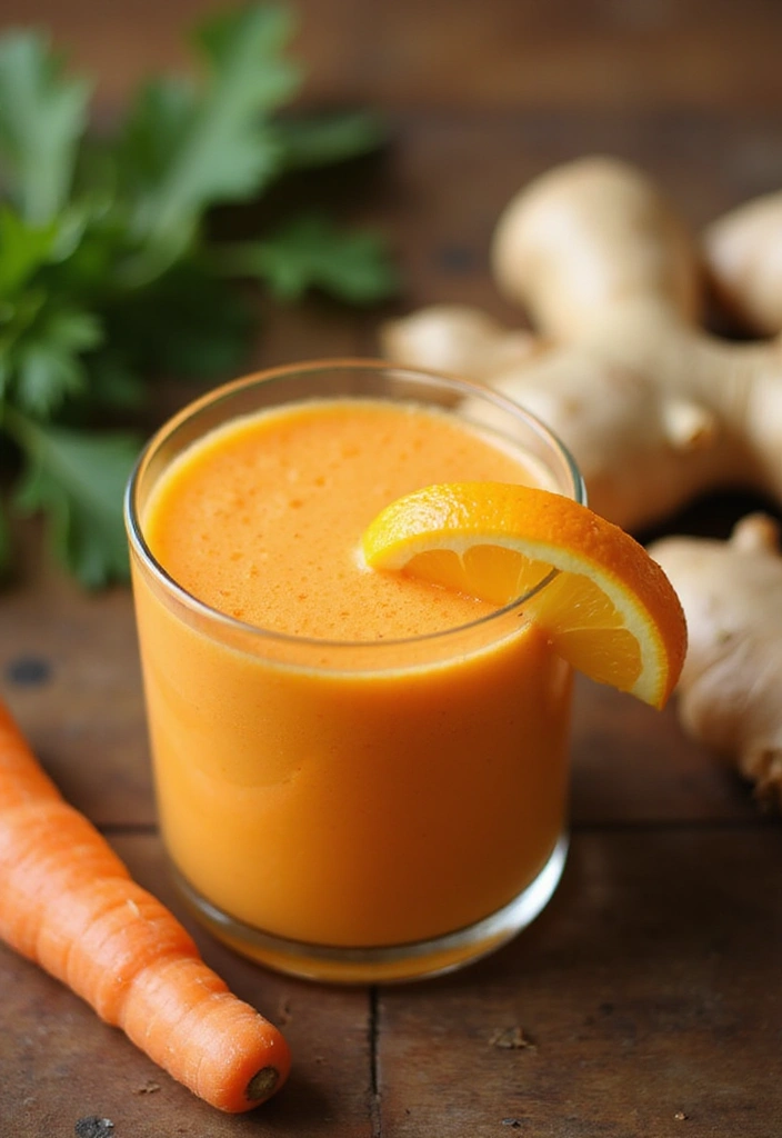 25 Smoothie Recipes for Hormone Balance and Overall Wellness 142 25 Smoothie Recipes for Hormone Balance and Overall Wellness - 22. Orange Carrot Ginger Smoothie