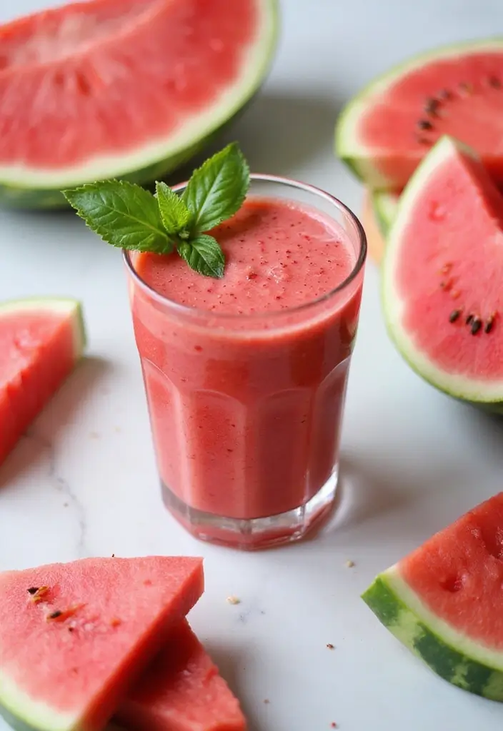 25 Smoothie Recipes for Hormone Balance and Overall Wellness 156 25 Smoothie Recipes for Hormone Balance and Overall Wellness - 24. Watermelon Basil Smoothie