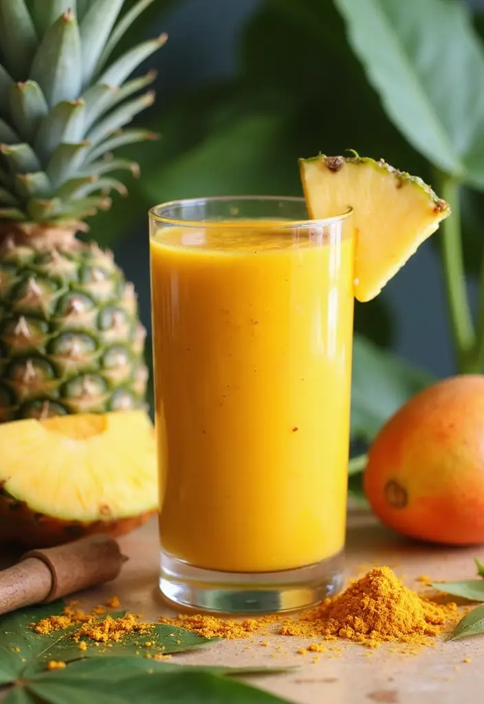 25 Smoothie Recipes for Hormone Balance and Overall Wellness 15 25 Smoothie Recipes for Hormone Balance and Overall Wellness - 3. Tropical Turmeric Smoothie