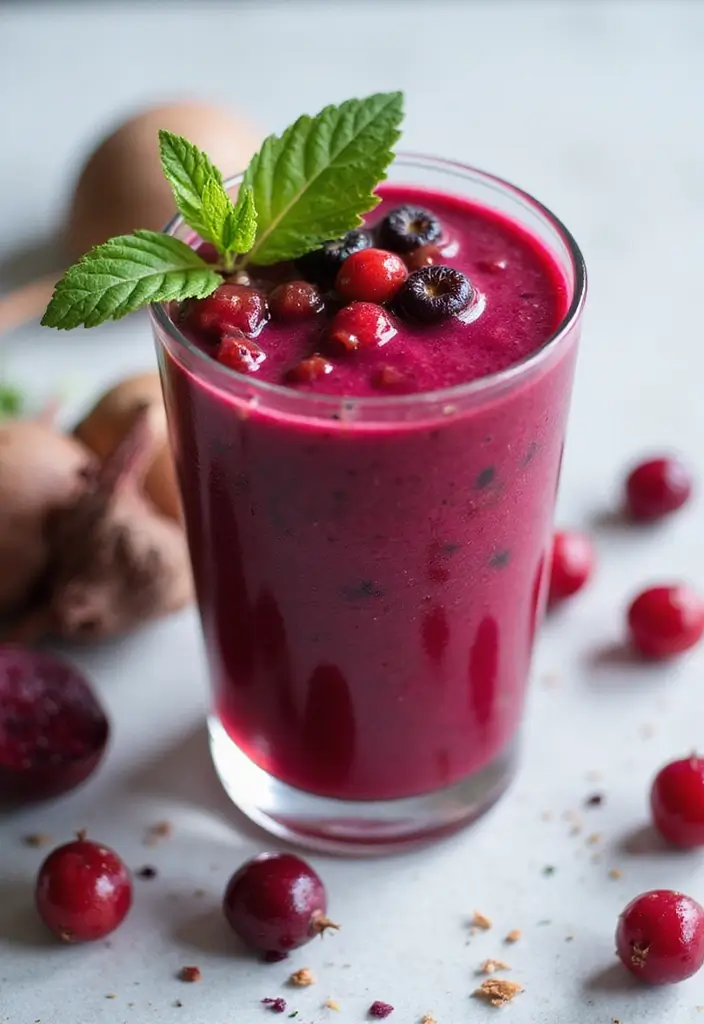 25 Smoothie Recipes for Hormone Balance and Overall Wellness 36 25 Smoothie Recipes for Hormone Balance and Overall Wellness - 6. Beetroot Berry Smoothie
