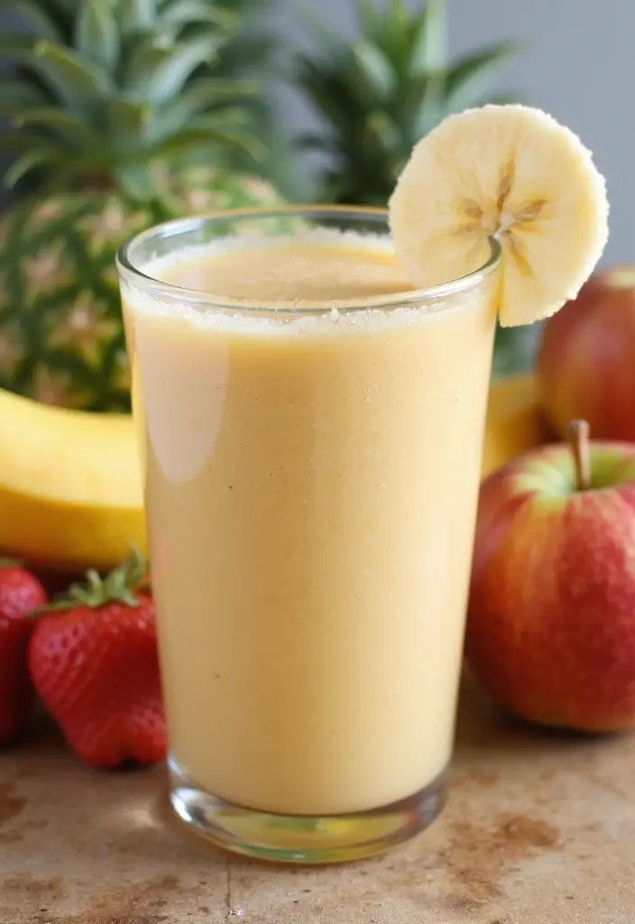 25 Smoothie Recipes with Apple Juice That Taste Naturally Sweet 1 25 Smoothie Recipes with Apple Juice That Taste Naturally Sweet - 1. Classic Apple Banana Smoothie