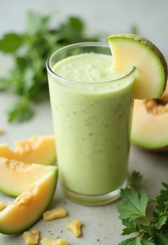 25 Smoothie Recipes with Apple Juice That Taste Naturally Sweet 70 25 Smoothie Recipes with Apple Juice That Taste Naturally Sweet - 12. Honeydew Melon Smoothie