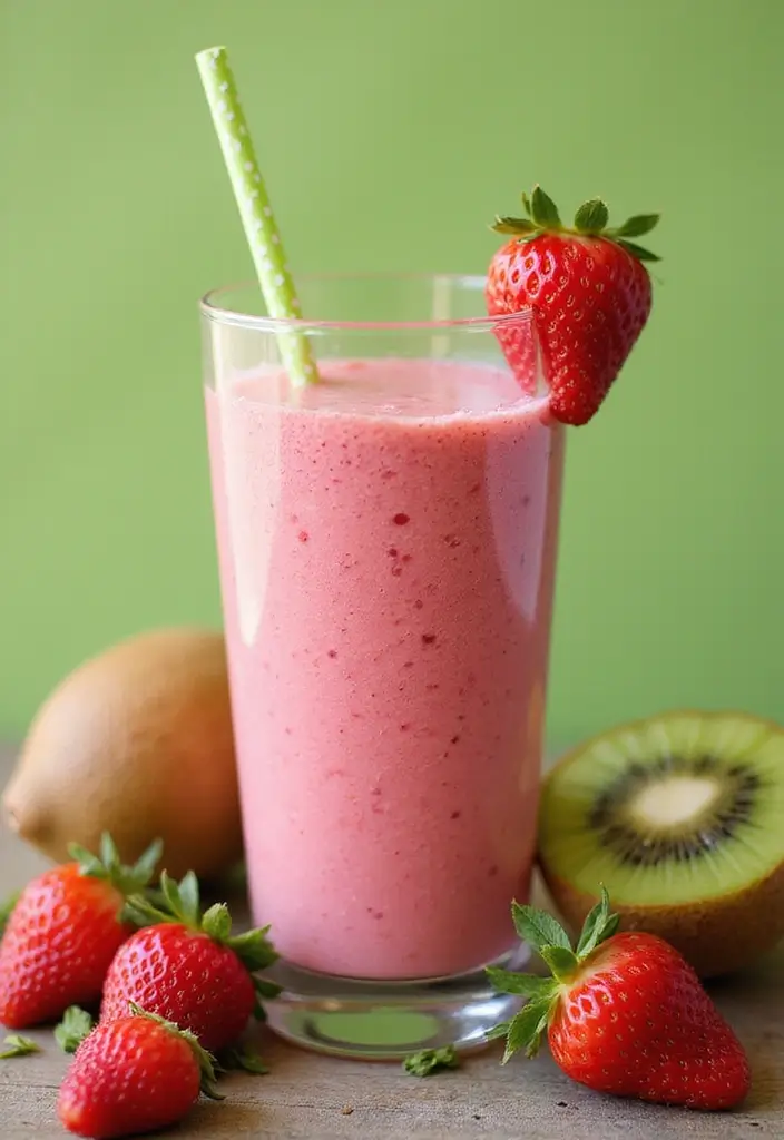 25 Smoothie Recipes with Apple Juice That Taste Naturally Sweet 92 25 Smoothie Recipes with Apple Juice That Taste Naturally Sweet - 16. Strawberry Kiwi Smoothie