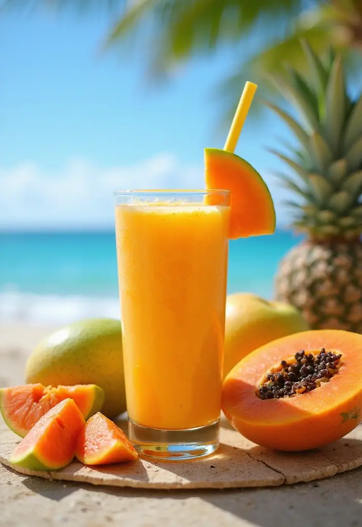 25 Smoothie Recipes with Apple Juice That Taste Naturally Sweet 98 25 Smoothie Recipes with Apple Juice That Taste Naturally Sweet - 18. Papaya Mango Smoothie