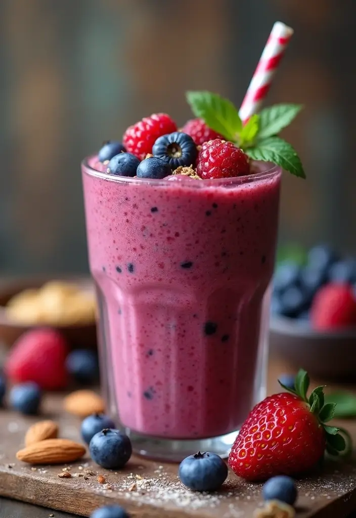 25 Smoothie Recipes with Apple Juice That Taste Naturally Sweet 105 25 Smoothie Recipes with Apple Juice That Taste Naturally Sweet - 19. Almond Berry Smoothie