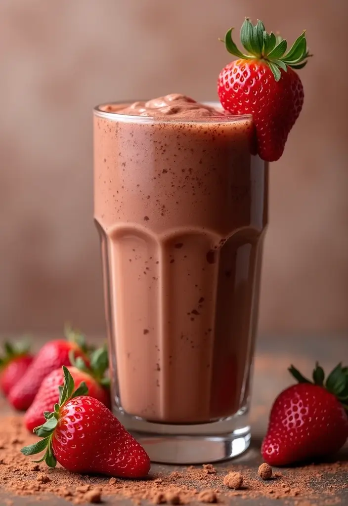 25 Smoothie Recipes with Apple Juice That Taste Naturally Sweet 145 25 Smoothie Recipes with Apple Juice That Taste Naturally Sweet - 25. Chocolate Strawberry Smoothie