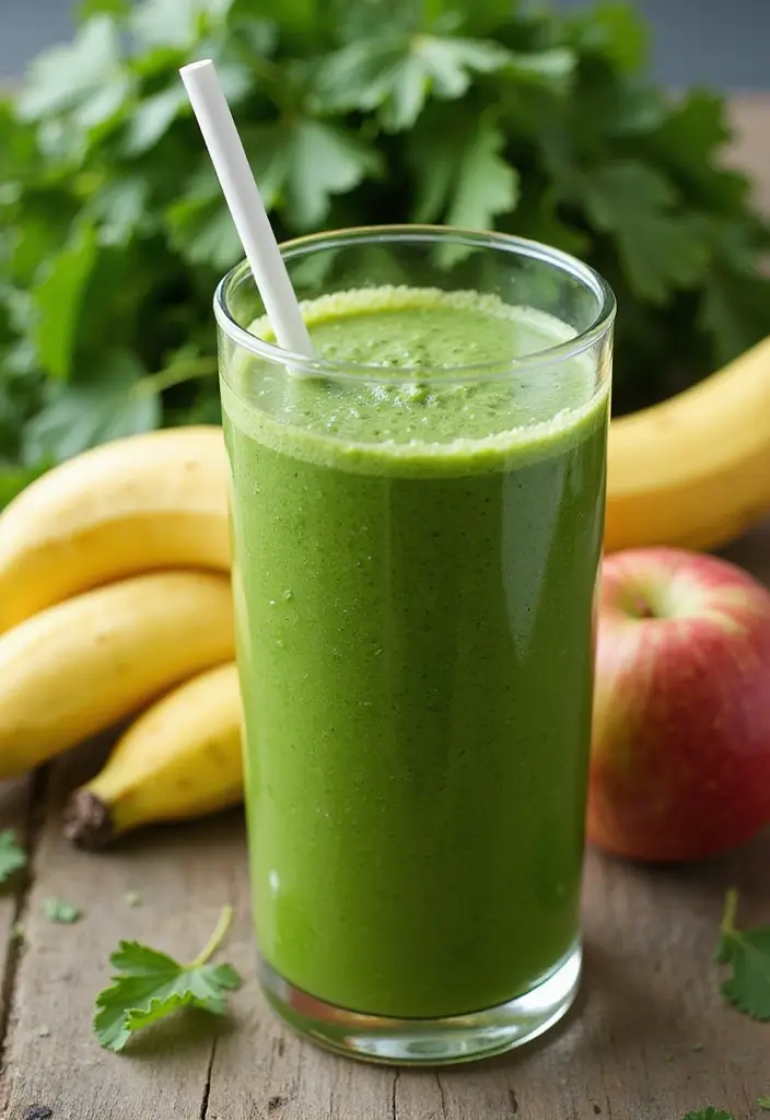 25 Smoothie Recipes with Apple Juice That Taste Naturally Sweet 20 25 Smoothie Recipes with Apple Juice That Taste Naturally Sweet - 4. Green Dream Smoothie