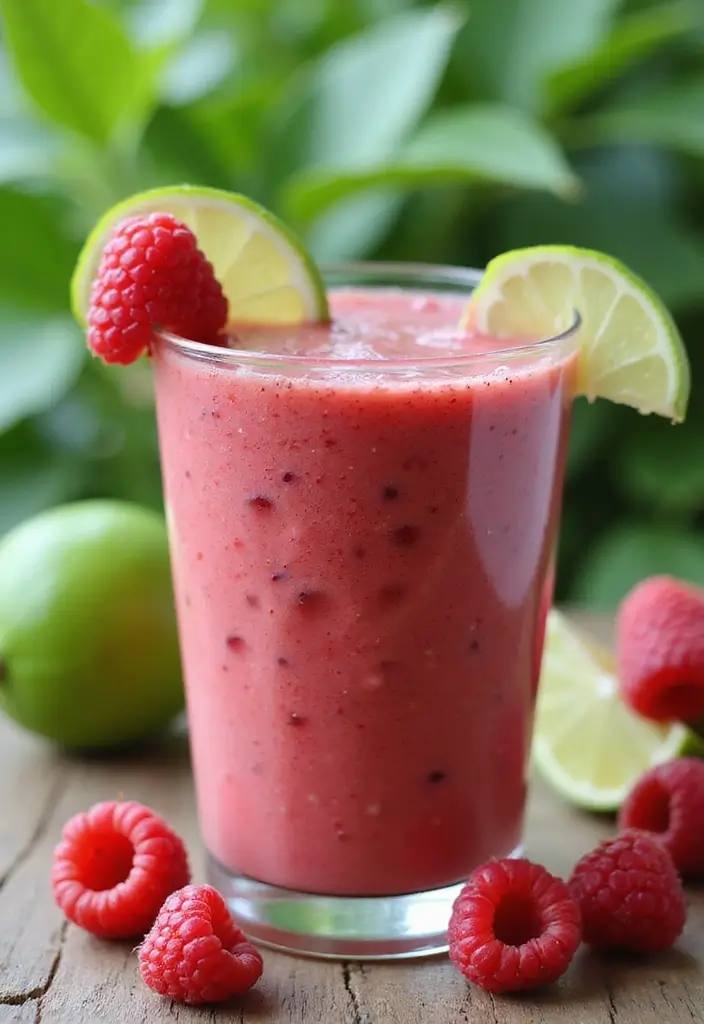 25 Smoothie Recipes with Greek Yogurt for a Thick, Creamy Texture 71 25 Smoothie Recipes with Greek Yogurt for a Thick, Creamy Texture - 11. Raspberry Lime Smoothie
