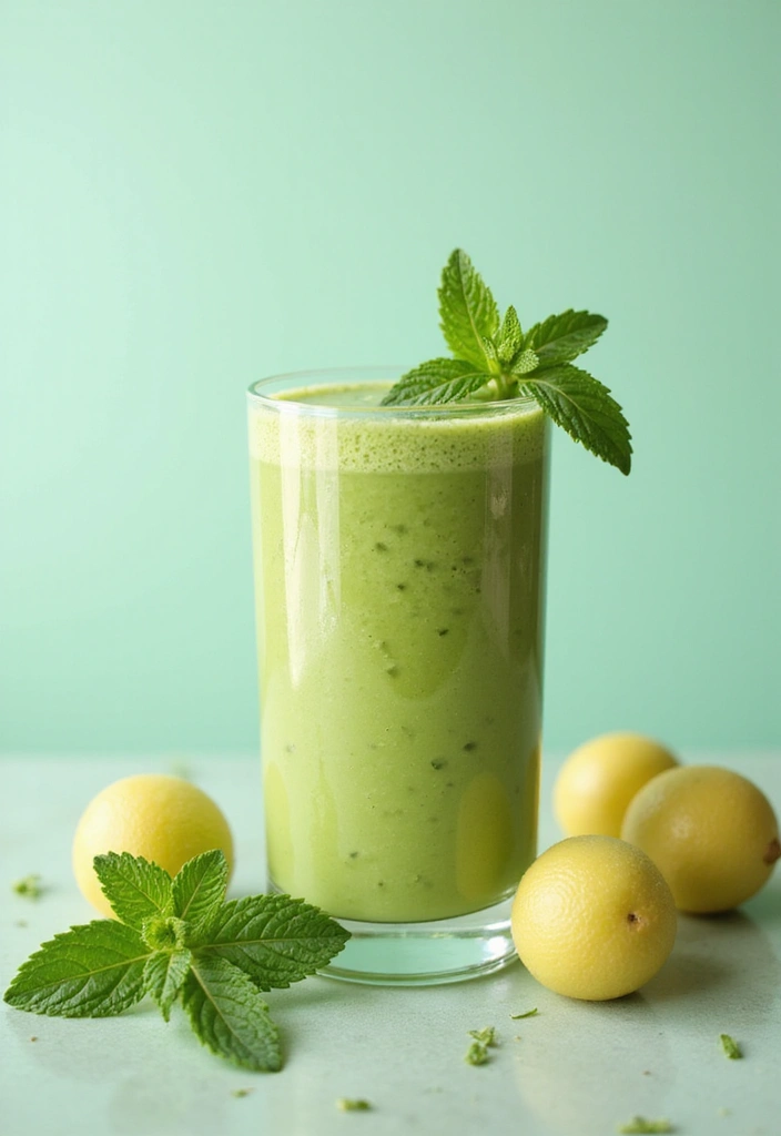 25 Smoothie Recipes with Greek Yogurt for a Thick, Creamy Texture 92 25 Smoothie Recipes with Greek Yogurt for a Thick, Creamy Texture - 14. Honeydew Mint Smoothie