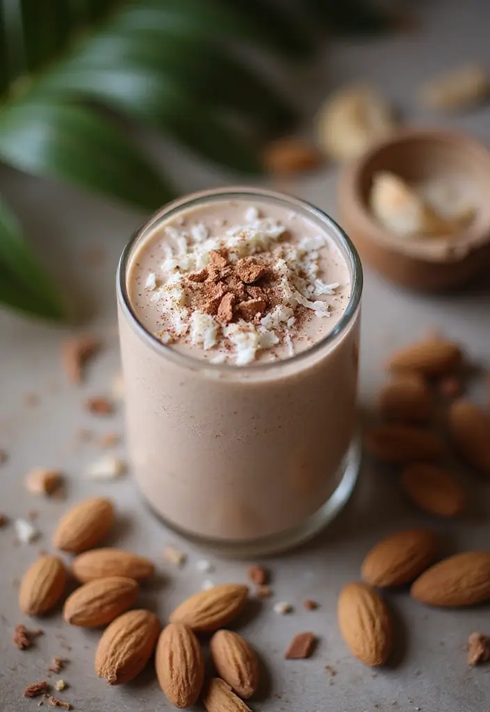 25 Smoothie Recipes with Greek Yogurt for a Thick, Creamy Texture 137 25 Smoothie Recipes with Greek Yogurt for a Thick, Creamy Texture - 21. Almond Joy Smoothie