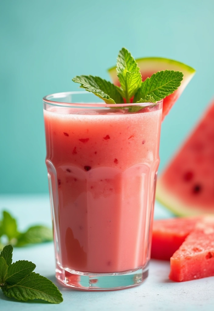 25 Smoothie Recipes with Greek Yogurt for a Thick, Creamy Texture 144 25 Smoothie Recipes with Greek Yogurt for a Thick, Creamy Texture - 22. Watermelon Mint Smoothie