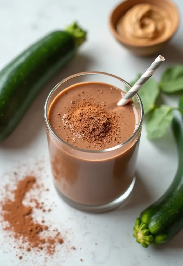 26 Chocolate Peanut Butter Smoothie Recipes for Dessert Lovers 78 26 Chocolate Peanut Butter Smoothie Recipes for Dessert Lovers - 12. Chocolate Peanut Butter Zucchini Smoothie