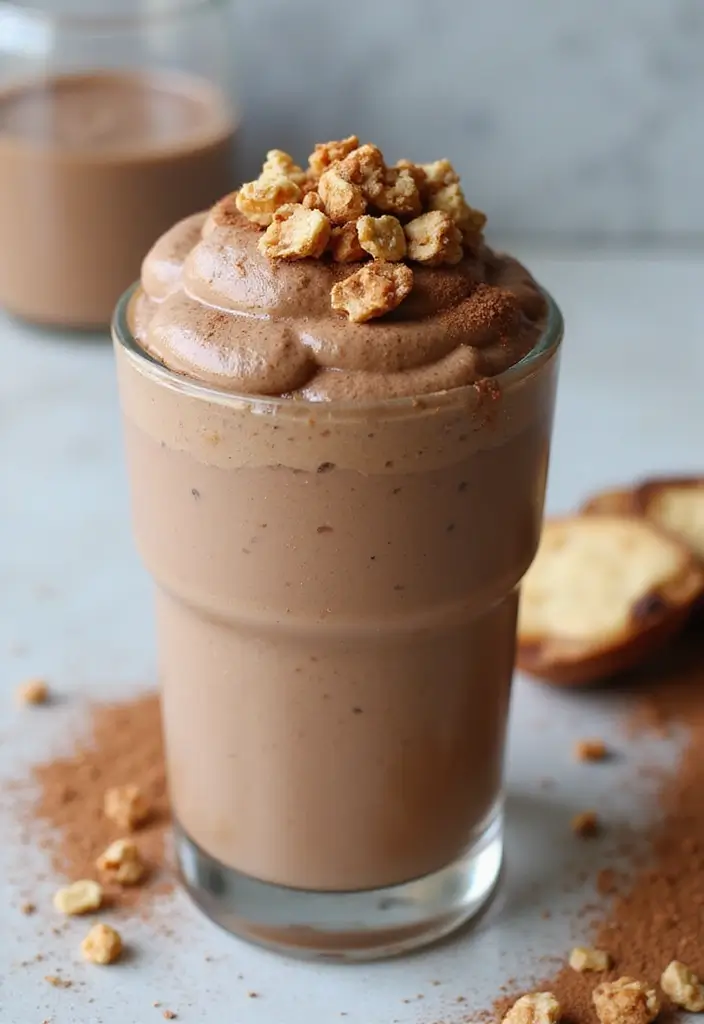 26 Chocolate Peanut Butter Smoothie Recipes for Dessert Lovers 106 26 Chocolate Peanut Butter Smoothie Recipes for Dessert Lovers - 16. Chocolate Peanut Butter Granola Smoothie