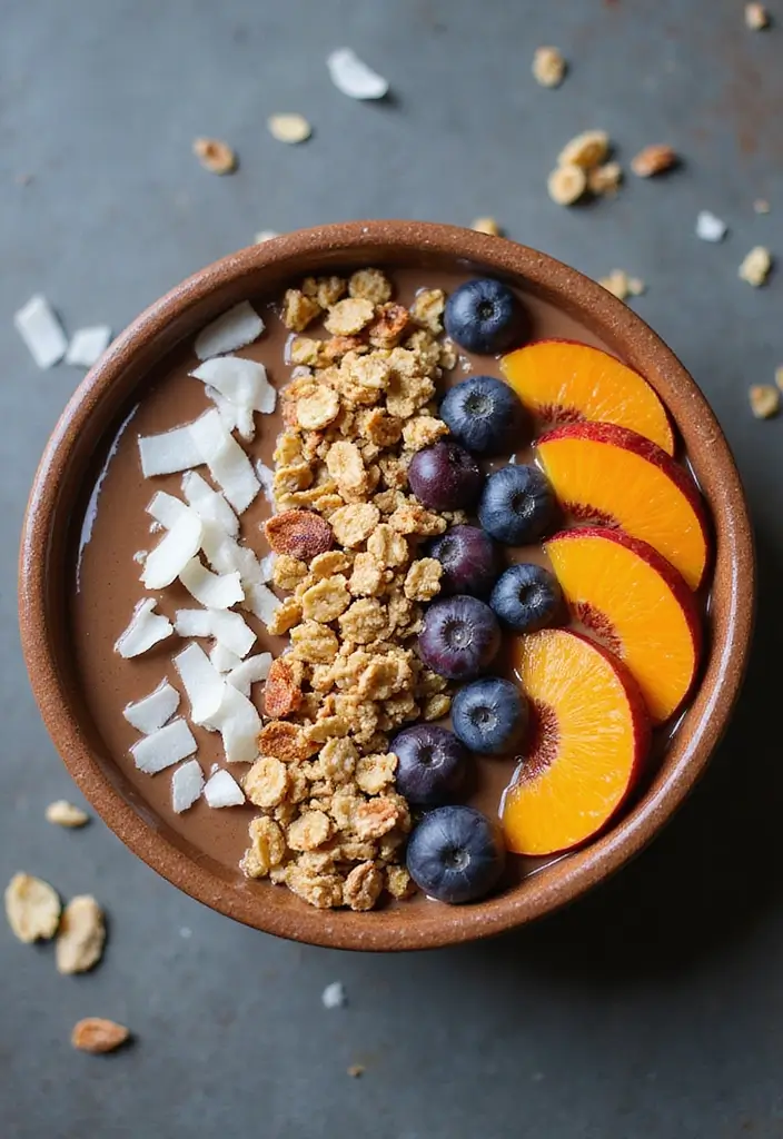 26 Chocolate Peanut Butter Smoothie Recipes for Dessert Lovers 8 26 Chocolate Peanut Butter Smoothie Recipes for Dessert Lovers - 2. Chocolate Peanut Butter Banana Smoothie Bowl