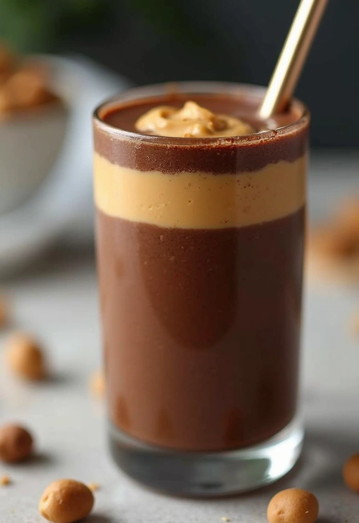 26 Chocolate Peanut Butter Smoothie Recipes for Dessert Lovers 141 26 Chocolate Peanut Butter Smoothie Recipes for Dessert Lovers - 21. Chocolate Peanut Butter Layered Smoothie