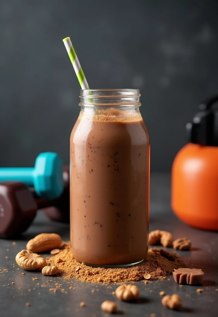 26 Chocolate Peanut Butter Smoothie Recipes for Dessert Lovers 22 26 Chocolate Peanut Butter Smoothie Recipes for Dessert Lovers - 4. Chocolate Peanut Butter Protein Smoothie