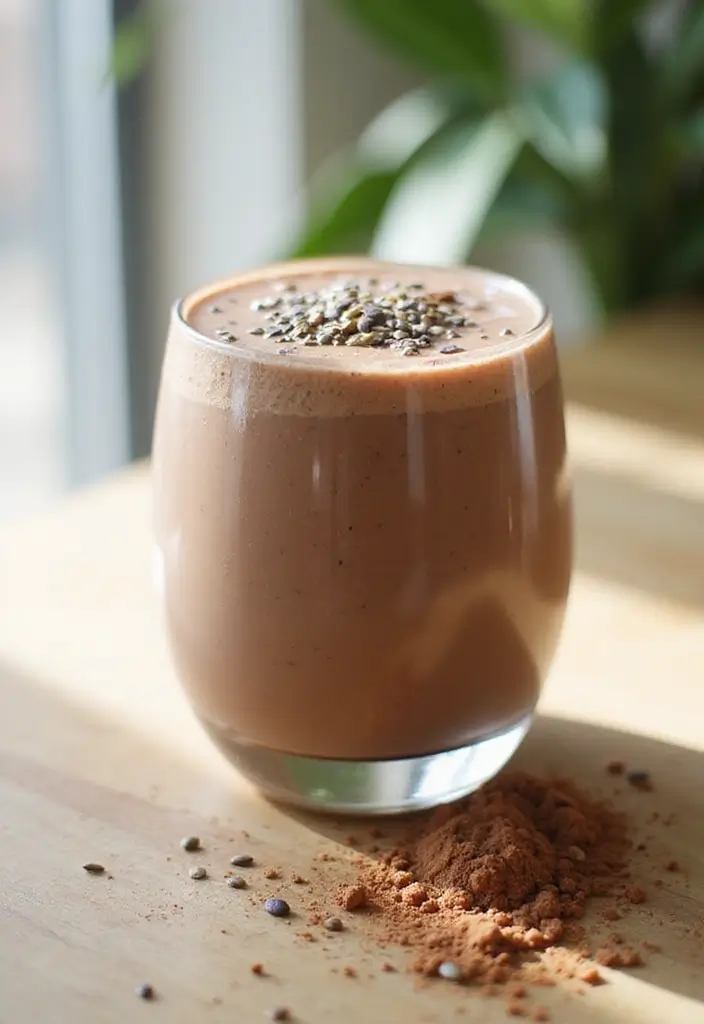 26 Chocolate Peanut Butter Smoothie Recipes for Dessert Lovers 43 26 Chocolate Peanut Butter Smoothie Recipes for Dessert Lovers - 7. Chocolate Peanut Butter Chia Seed Smoothie