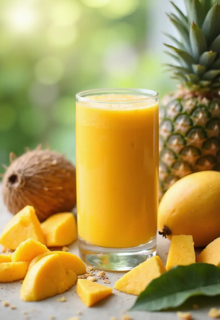 26 Easy 3-Ingredient Smoothie Recipes Anyone Can Make in Minutes - 2. Tropical Mango Pineapple Fusion