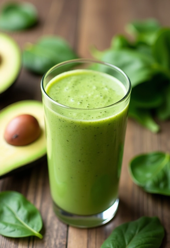 26 Easy 3-Ingredient Smoothie Recipes Anyone Can Make in Minutes - 3. Creamy Avocado Spinach Smoothie