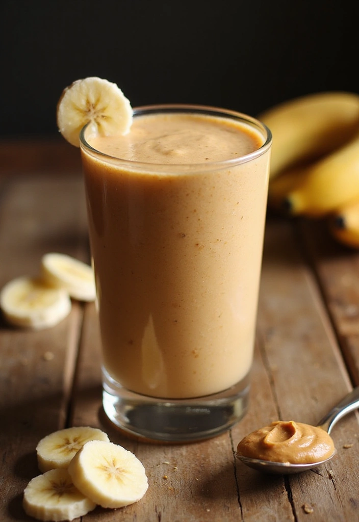 26 Easy 3-Ingredient Smoothie Recipes Anyone Can Make in Minutes - 5. Peanut Butter Banana Delight