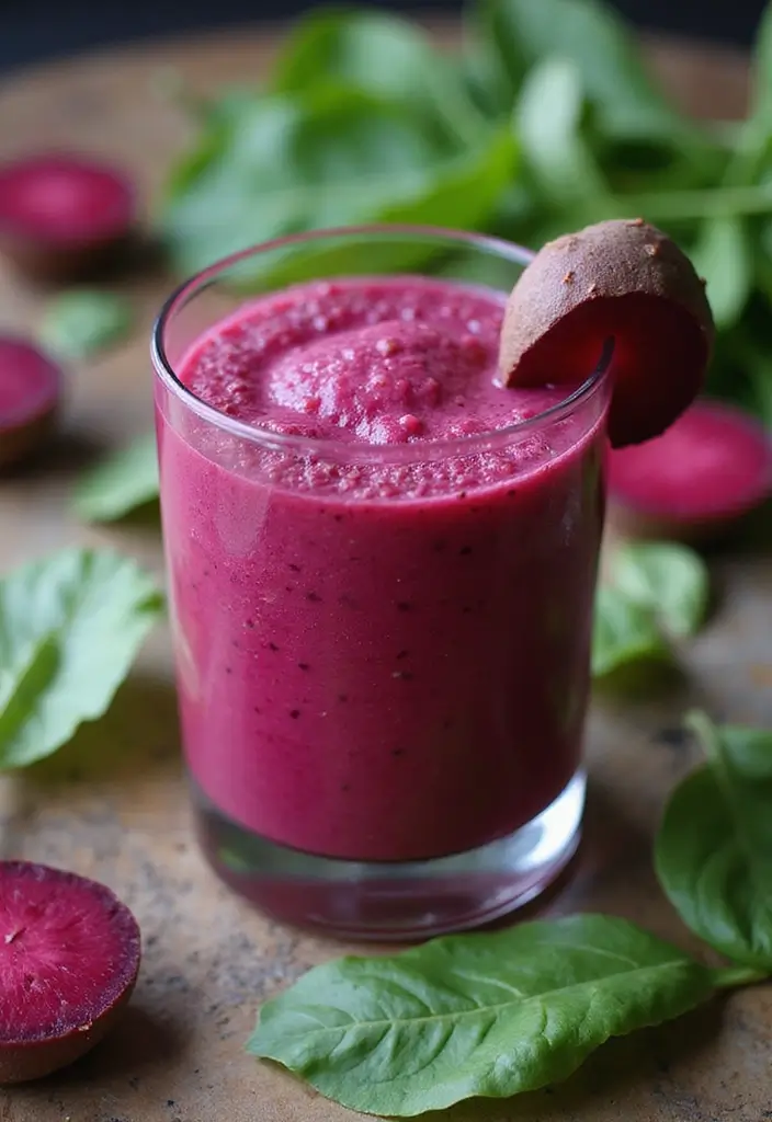 26 Green Smoothie Recipes without Banana That Still Taste Amazing 117 26 Green Smoothie Recipes without Banana That Still Taste Amazing - 19. Beet and Spinach Smoothie