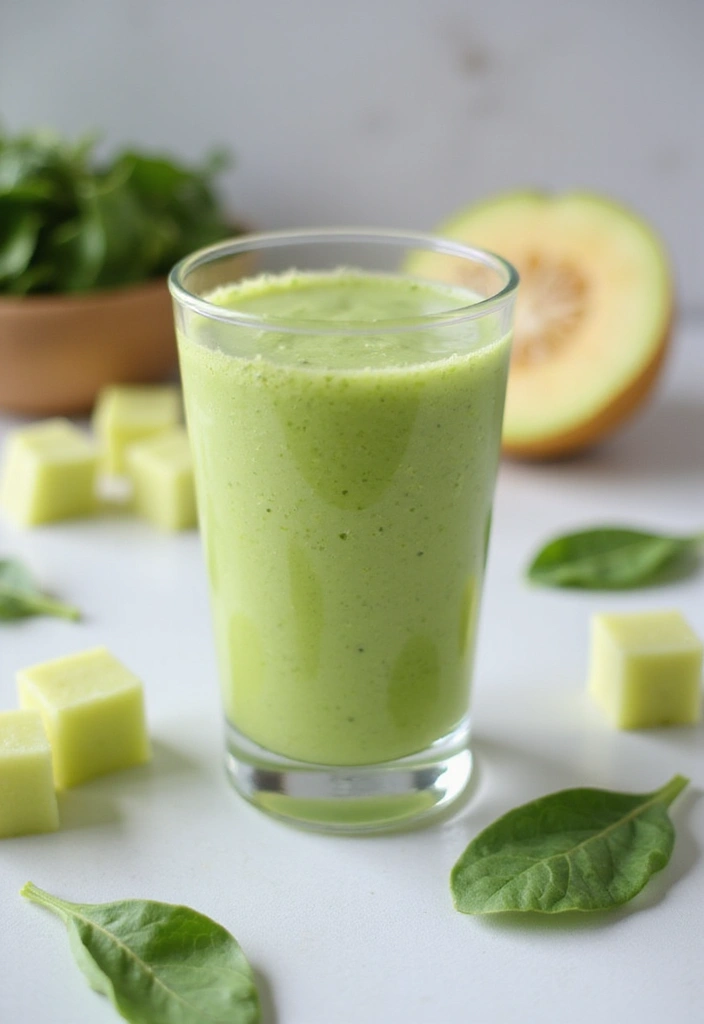 26 Green Smoothie Recipes without Banana That Still Taste Amazing 162 26 Green Smoothie Recipes without Banana That Still Taste Amazing - 26. Spinach and Honeydew Smoothie