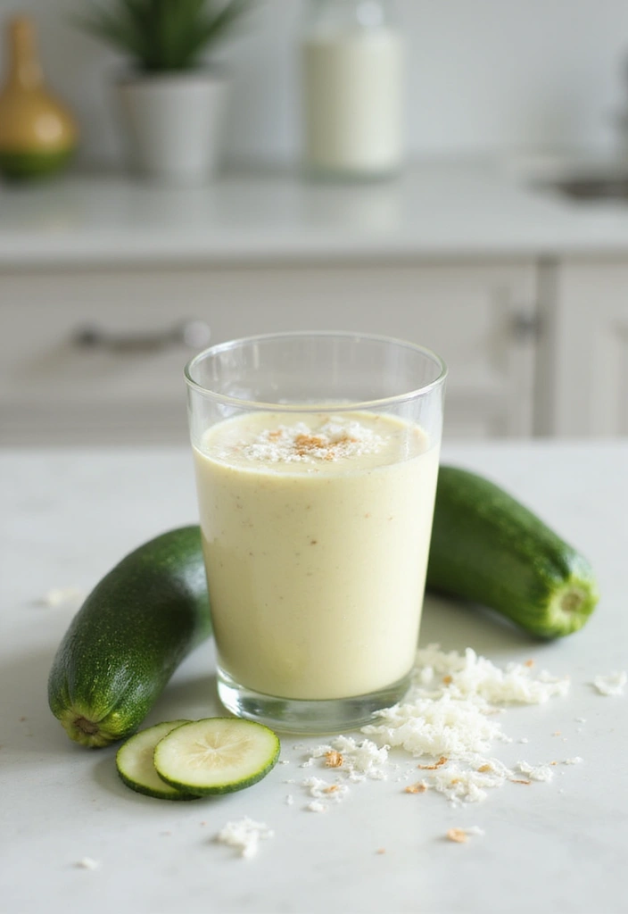 26 Green Smoothie Recipes without Banana That Still Taste Amazing 34 26 Green Smoothie Recipes without Banana That Still Taste Amazing - 6. Zucchini and Coconut Smoothie
