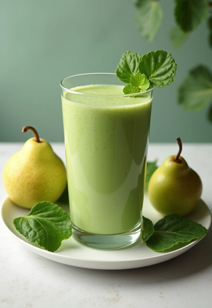 26 Green Smoothie Recipes without Banana That Still Taste Amazing 41 26 Green Smoothie Recipes without Banana That Still Taste Amazing - 7. Chard and Pear Smoothie