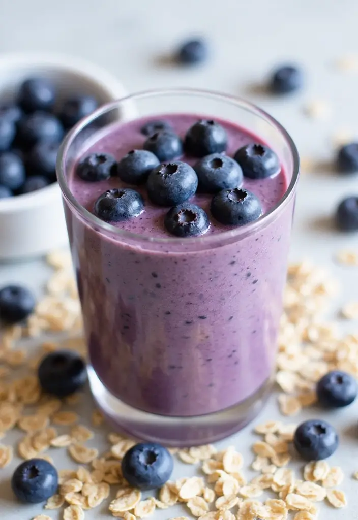 26 Healthy Fruit Smoothie Recipes for Energy and Glow 64 26 Healthy Fruit Smoothie Recipes for Energy and Glow - 10. Blueberry Oatmeal Smoothie
