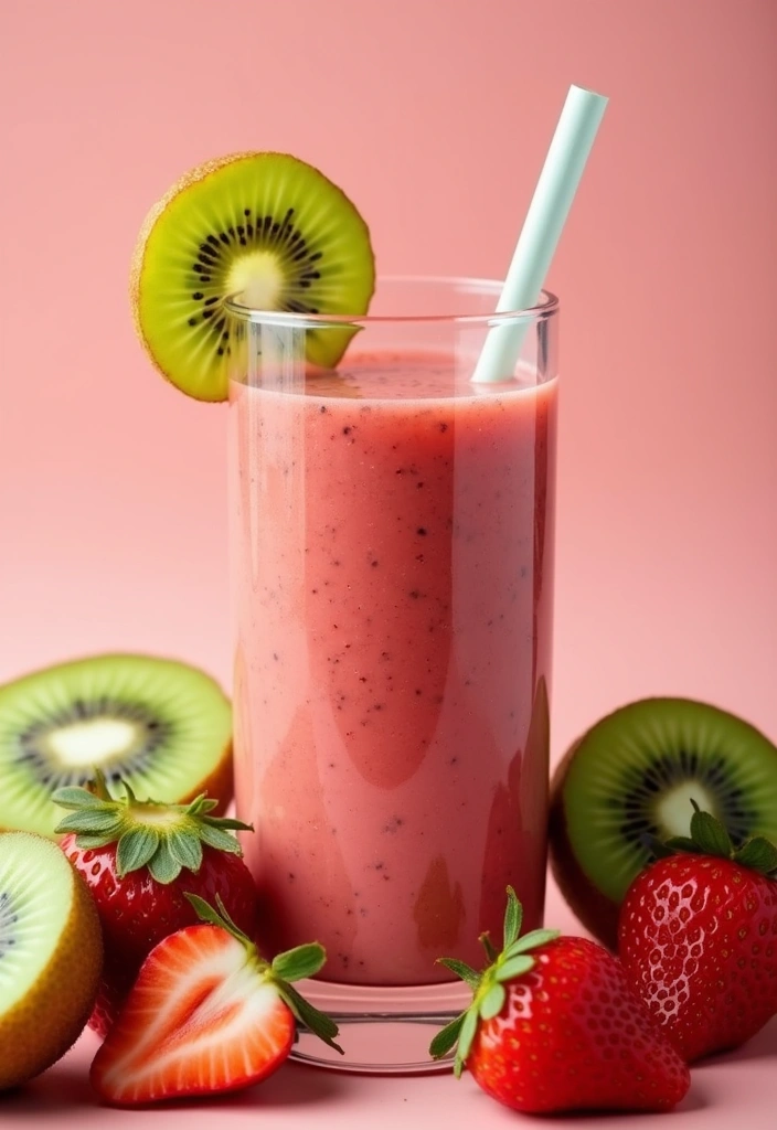 26 Healthy Fruit Smoothie Recipes for Energy and Glow 107 26 Healthy Fruit Smoothie Recipes for Energy and Glow - 17. Strawberry Kiwi Smoothie