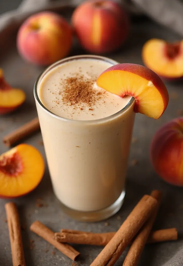 26 Healthy Fruit Smoothie Recipes for Energy and Glow 119 26 Healthy Fruit Smoothie Recipes for Energy and Glow - 19. Spiced Peach Smoothie