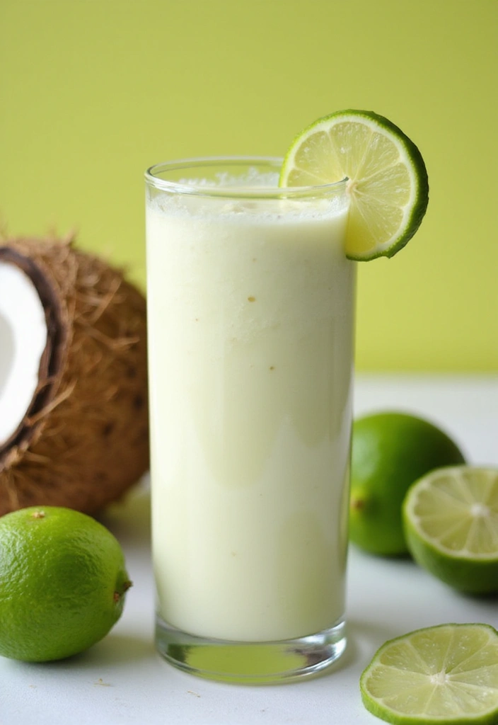 26 Healthy Fruit Smoothie Recipes for Energy and Glow 126 26 Healthy Fruit Smoothie Recipes for Energy and Glow - 20. Coconut Lime Smoothie