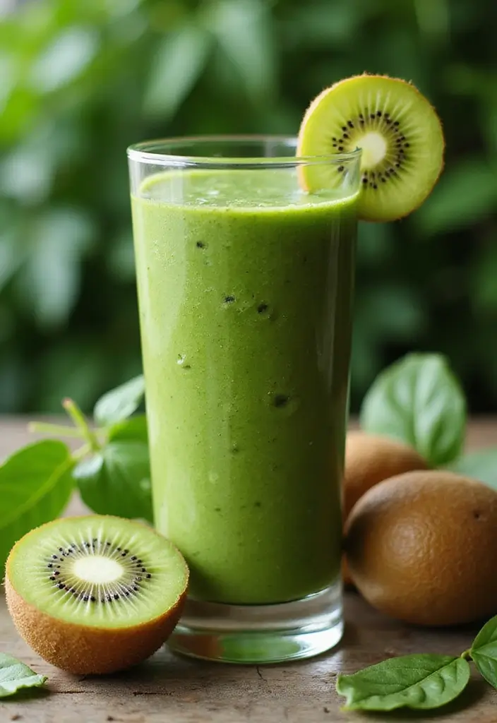 26 Healthy Fruit Smoothie Recipes for Energy and Glow 131 26 Healthy Fruit Smoothie Recipes for Energy and Glow - 21. Kiwi Spinach Smoothie