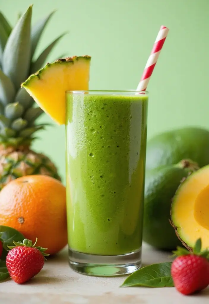 26 Healthy Fruit Smoothie Recipes for Energy and Glow 150 26 Healthy Fruit Smoothie Recipes for Energy and Glow - 24. Tropical Green Smoothie