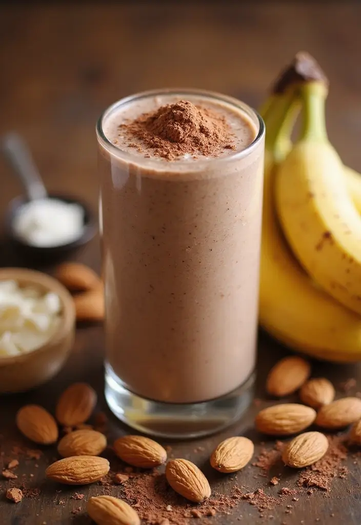 26 Healthy Fruit Smoothie Recipes for Energy and Glow 157 26 Healthy Fruit Smoothie Recipes for Energy and Glow - 25. Almond Joy Smoothie