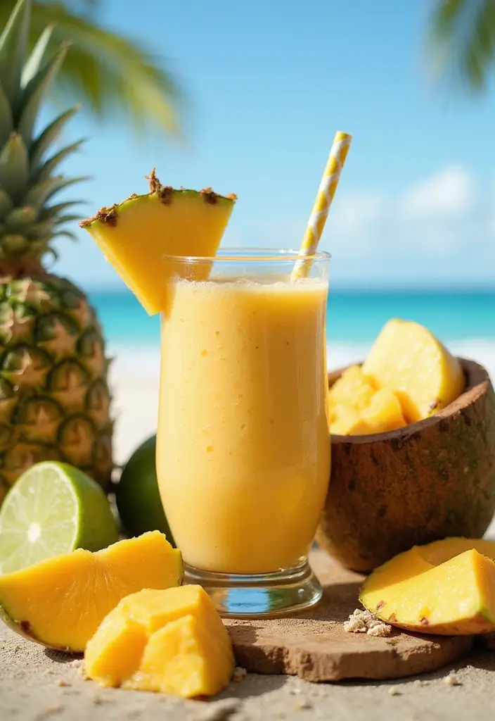 26 Healthy Fruit Smoothie Recipes for Energy and Glow 15 26 Healthy Fruit Smoothie Recipes for Energy and Glow - 3. Tropical Paradise Smoothie