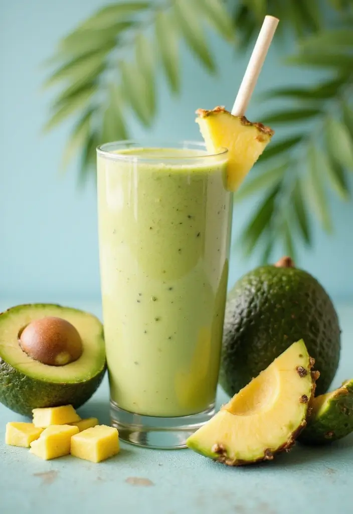 26 Healthy Fruit Smoothie Recipes for Energy and Glow 36 26 Healthy Fruit Smoothie Recipes for Energy and Glow - 6. Avocado Pineapple Smoothie