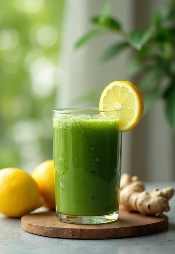 26 Lemon Ginger Smoothie Recipes for Immunity and Digestion 56 26 Lemon Ginger Smoothie Recipes for Immunity and Digestion - 10. Lemon Ginger Green Tea Smoothie