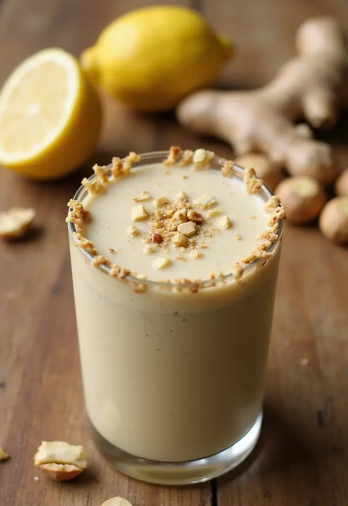 26 Lemon Ginger Smoothie Recipes for Immunity and Digestion 61 26 Lemon Ginger Smoothie Recipes for Immunity and Digestion - 11. Nutty Lemon Ginger Smoothie