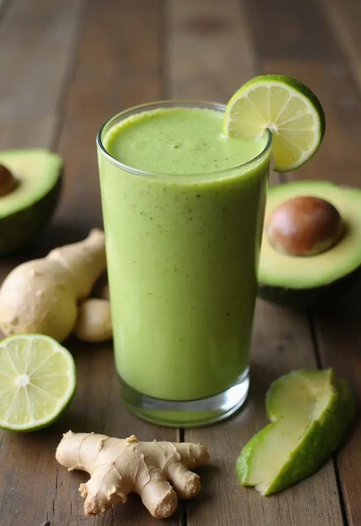 26 Lemon Ginger Smoothie Recipes for Immunity and Digestion 75 26 Lemon Ginger Smoothie Recipes for Immunity and Digestion - 13. Avocado Lemon Ginger Smoothie