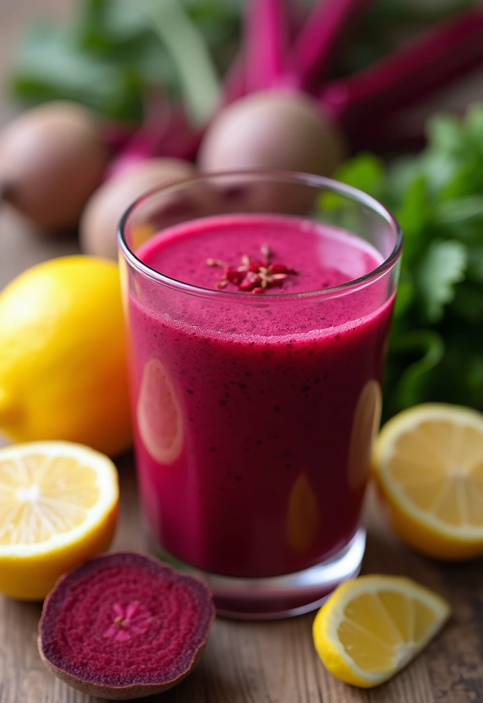 26 Lemon Ginger Smoothie Recipes for Immunity and Digestion 89 26 Lemon Ginger Smoothie Recipes for Immunity and Digestion - 15. Beetroot Lemon Ginger Smoothie