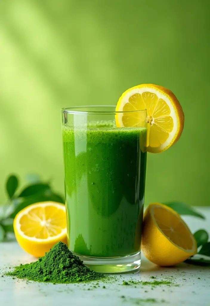 26 Lemon Ginger Smoothie Recipes for Immunity and Digestion 108 26 Lemon Ginger Smoothie Recipes for Immunity and Digestion - 18. Lively Lemon Ginger Smoothie with Spirulina